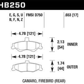 Hawk Performance Ceramic Disc Brake Pads - HB250Z.653 HB250Z.653