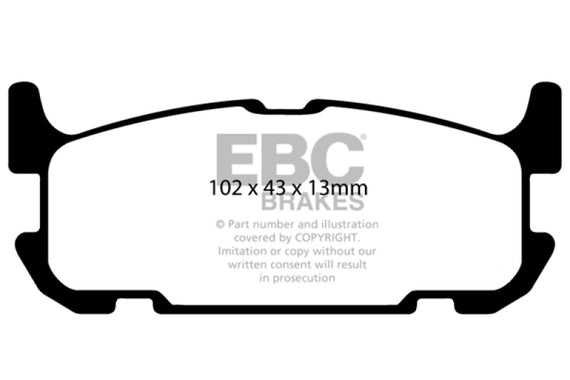 EBC 04-05 Mazda Miata MX5 1.8 (Sports Suspension) Redstuff Rear Brake Pads DP31685C