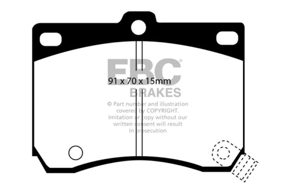 EBC 91-96 Ford Escort 1.8 Greenstuff Front Brake Pads DP2824