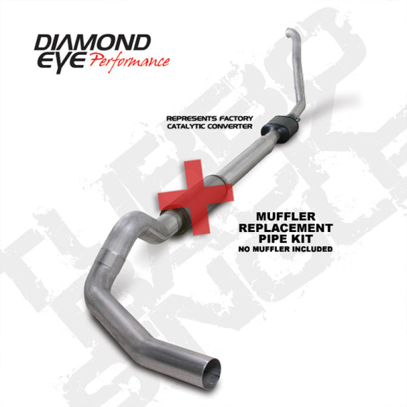 Diamond Eye KIT 5in TB MFLR RPLCMENT PIPE SGL ALUM 94-97 5 7 3L F250/F350 PWRSTROKE NFS W CARB STDS K5314A-RP