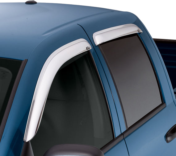 2019-2021 Dodge Ram 1500 Crew Cab AVS Chrome Vent Visors Deflectors Rain Guards 684806