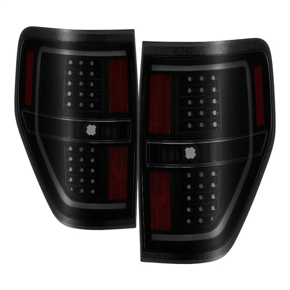 xTune 09-14 Ford F-150 Light Bar LED Tail Lights - Black Smoke (ALT-JH-FF15009-LBLED-BSM) 9042195