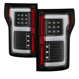 Spyder 15-18 Ford F-150 Light Bar LED Tail Lights (w/Blind Spot) - Black (ALT-YD-FF15015BS-LBLED-BK) 5085313