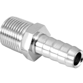 Spectre Fuel Fitting 3/8in. Hose Barb NPT Threads - Chrome 5945