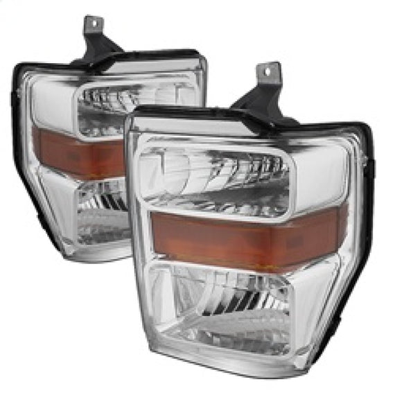 xTune Ford F250/350/450 Super Duty 08-10 OEM Headlights Chrome HD-JH-FS08-AM-C 9022401