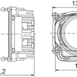 Hella 90mm Bi-LED High - Low Beam 2nd Gen (SAE) Module 012758121