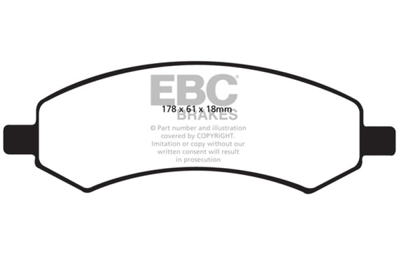 For Ram 1500 2011-2018 EBC UD1084 Ultimax2 Replacement Front Brake Pads UD1084