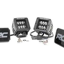 Rough Country 2-inch Black Series CREE LED Square Lights (Pair)