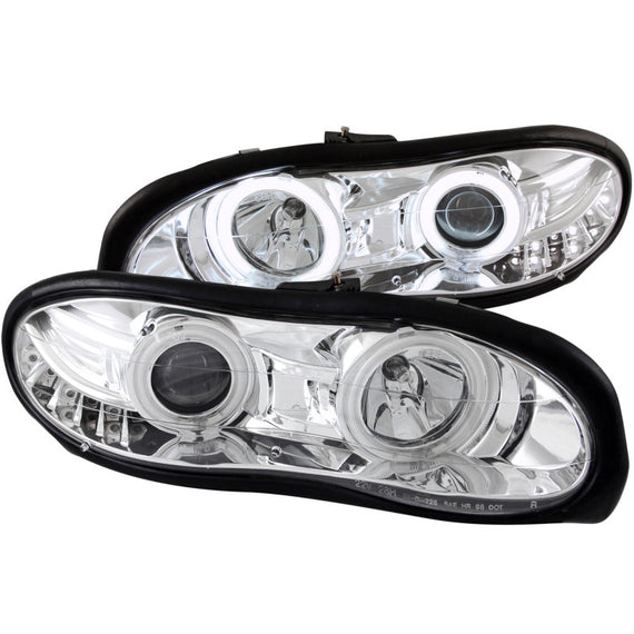 Anzo 121159 Pair of 2 Chrome Projector Headlights for 98-02 Chevrolet Camaro 121159