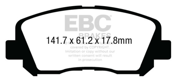 EBC 15+ Chrysler 200 2.4 Greenstuff Front Brake Pads DP23007