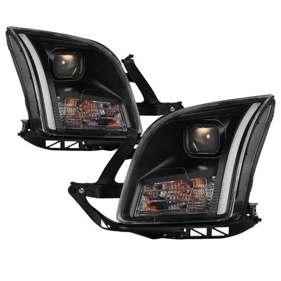 xTune 06-09 Ford Fusion Light Bar DRL Projector Headlights - Black (PRO-JH-FFU06-LB-BK) 9042119