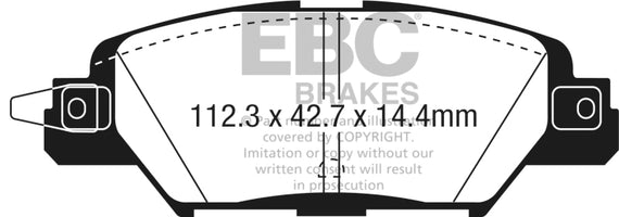 EBC 2016 Mazda CX-5 2.0L Yellowstuff Rear Brake Pads DP43071R