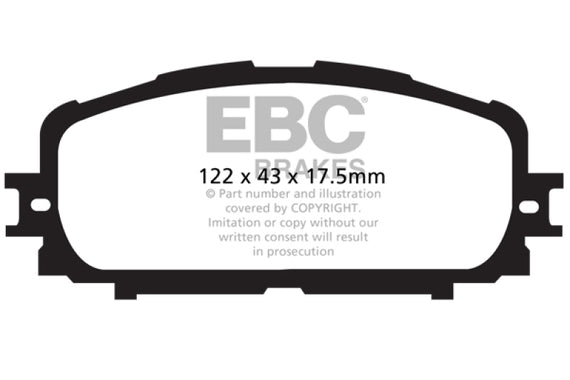 EBC 12+ Toyota Yaris 1.5 Greenstuff Front Brake Pads DP21897