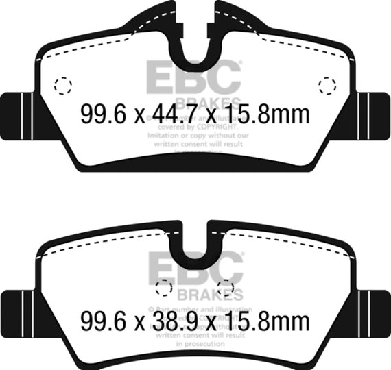 EBC Ultimax 2 Rear Brake Pads for 14+ Mini Cooper Hardtop 1.5 Turbo - UD1800 UD1800