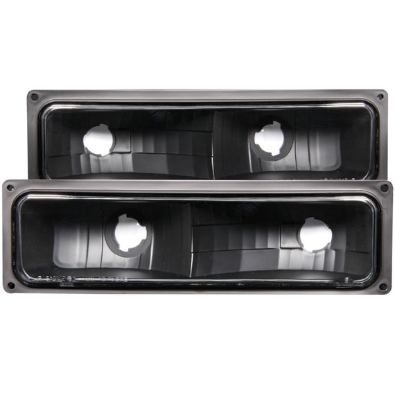 Anzo 511053 Black Clear Euro Style Parking/Signal Lights for Chevrolet and GMC 511053
