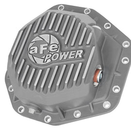 aFe Power Street Ser Rear Diff Cover Raw w/Mach Fin 2017 Ford Diesel Trucks V8-6.7L(td) Dana M275-14 46-70350