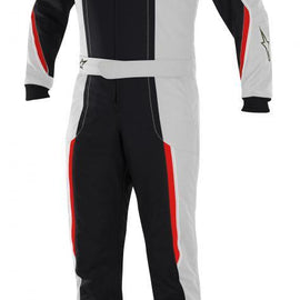 ALPINESTARS K-MX 5 SUIT SILVER/BLACK/RED SZ 48 CIK FIA LVL 2 2-LAYER