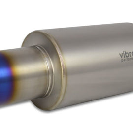 Vibrant Titanium Muffler w/Straight Cut Burnt Tip 3in. Inlet / 3in. Outlet 17562