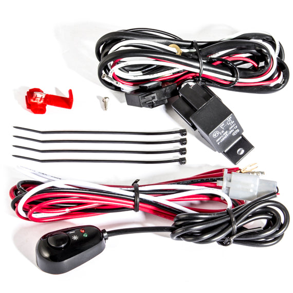 ANZO 12V Wiring Kit Universal 12V Auxiliary Wiring Kit w/ Illuminated Switch 851062