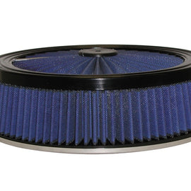 aFe MagnumFLOW Air Filters Round Racing P5R A/F TOP Racer 14D x 4H (Blk/Blue) 18-31404