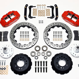 Wilwood Narrow Superlite 6R Front Hub Kit 12.88in Drill Red 79-81 Camaro 140-10492-DR