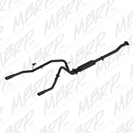 MBRP 11-14 for Ford for for F-150 V6 Ecoboost Black Coated 2.5in Cat-Back Dual R S5240BLK