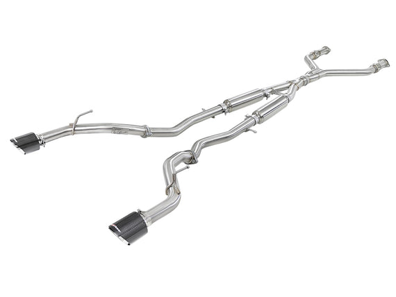 aFe 49-36134NM-C Takeda 304 Stainless Steel Cat-Back Exhaust System for Q60 49-36134NM-C