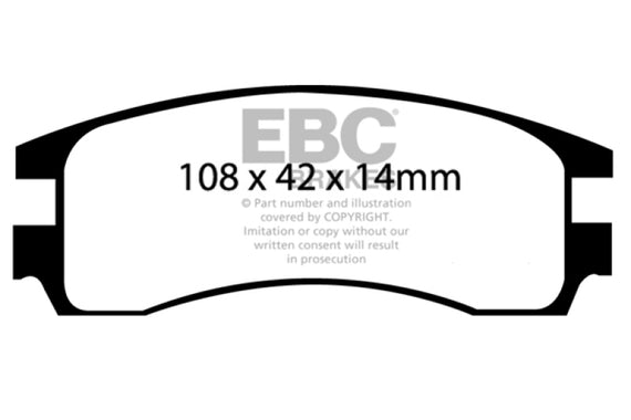 EBC 00-05 Buick Le Sabre (FWD) 3.8 (15in Wheels) Greenstuff Rear Brake Pads DP21621