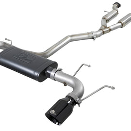 aFe Large Bore HD 3in 304 SS Cat-Back Exhaust w/ Black Tips 14-19 Jeep Grand Cherokee (WK2) V6-3.6L 49-38078-B