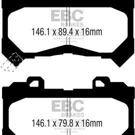 EBC Brakes DP43044R Yellowstuff Street And Track Brake Pads Fits Canyon Colorado DP43044R
