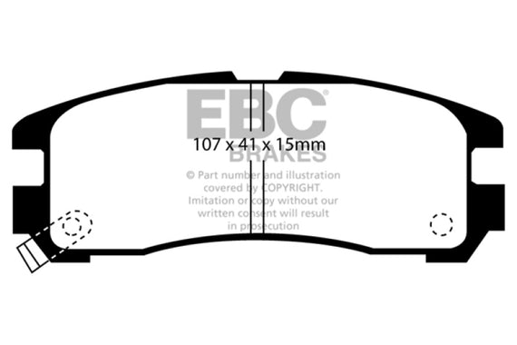 EBC 95-99 Chrysler Sebring Coupe 2.0 Yellowstuff Rear Brake Pads DP4738R
