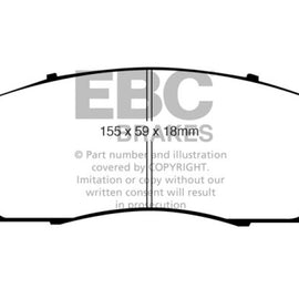 EBC DP61743 GREENSTUFF STREET ORGANIC BRAKE PADS - FRONT DP61743
