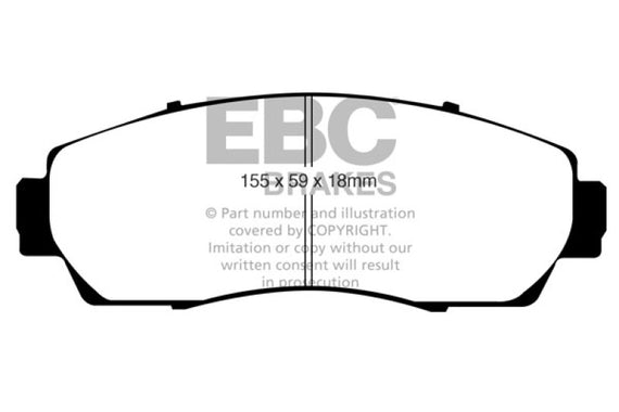 EBC DP61743 GREENSTUFF STREET ORGANIC BRAKE PADS - FRONT DP61743