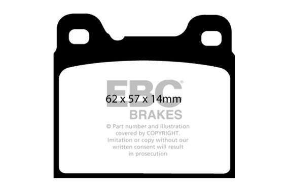 EBC 91-93 Volvo 740 2.3 (ABS) (Girling) Yellowstuff Rear Brake Pads DP41043R