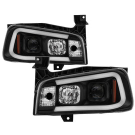 Spyder Dodge Charger 06-10 Projector Headlights - LED Light Bar - Black PRO-YD-DCH05V2-LB-BK 5085245