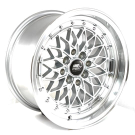 MST MT36 15x8.0 4X100/4X114.3 20 73.1 Silver w/Machined Lip Wheel/Rim 36-5816-20-SILL