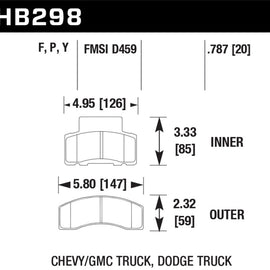 Hawk Performance HB298Y.787 LTS Disc Brake Pad HB298Y.787