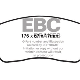 EBC 10-11 Cadillac SRX 2.8 Turbo Greenstuff Front Brake Pads DP21859