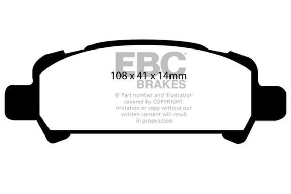 EBC DP21293 GREENSTUFF STREET ORGANIC BRAKE PADS - REAR DP21293