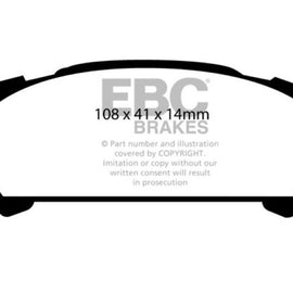 EBC Yellow Stuff Rear Brake Pads for 02-06 Subaru Baja 2.5L - DP41293R DP41293R