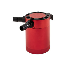 Mishimoto MMBCC-CBTWO-RD Compact Baffled Oil Catch Can, 2-Port, Red MMBCC-CBTWO-RD