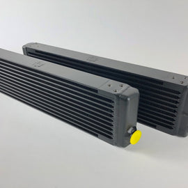 CSF 8110 Front Center Dual-Pass Oil Cooler; (RS Style) - M22 X 1.5 Connections 8110