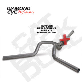 Diamond Eye KIT 4in Catback DUAL SS: 94-97 FORD 7.3L F250/F350 PWRSTROKE K4312S-RP