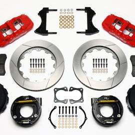 Wilwood AERO4 Rear P-Brake Kit 14.00in Red 58-64 Olds/Pontiac Ends 2.81in Offset 140-10953-R