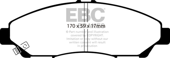 EBC Green Stuff Front Brake Pads for 07-13 Acura MDX 3.7L - DP61801 DP61801