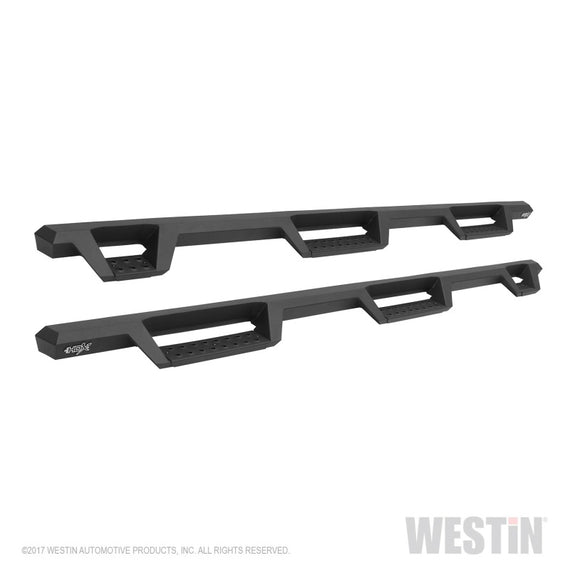 Westin/HDX 09-18 Dodge/Ram 1500 Crew Cab (5.5ft Bed) Drop Wheel to Wheel Nerf Step Bars - Txt Black 56-534315