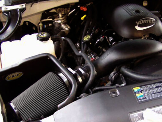 Airaid 99-06 Chevy Silverado 4.8/5.3/6.0L (w/Low Hood) CAD Intake System w/ Tube (Dry / Black Media) 202-145