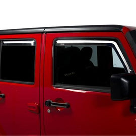 Putco 07-18 Jeep Wrangler JK - 4 Door Element Tinted Window Visors 580229