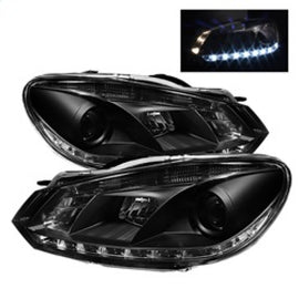 Spyder for Volkswagen Golf/GTI 10-13 Projector Headlights Halogen Model- DRL Bl 5012111