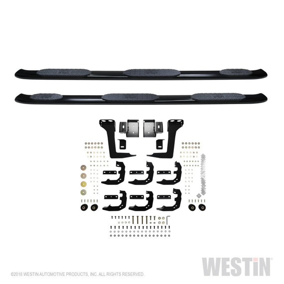 Westin 2019 Ram 1500 Crew Cab w/ 6.5ft Bed PRO TRAXX 5 W2W Oval Nerf Step Bars - Black 21-534725